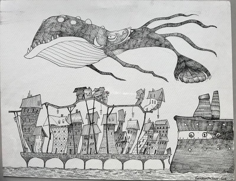 Whale by Francesca Da Sacco - Original Illustration