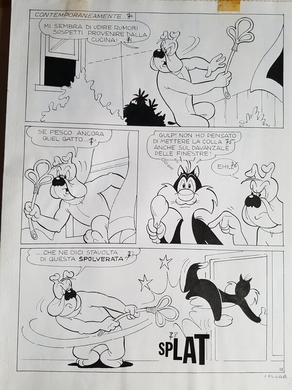 unknown, Titi et gros Minet - Le grand menage - planche 13 - Comic Strip