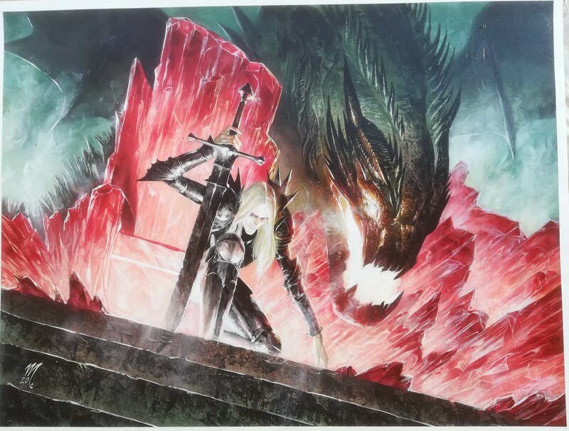 Elric des Dragons par Mikaël Bourgouin - Illustration originale