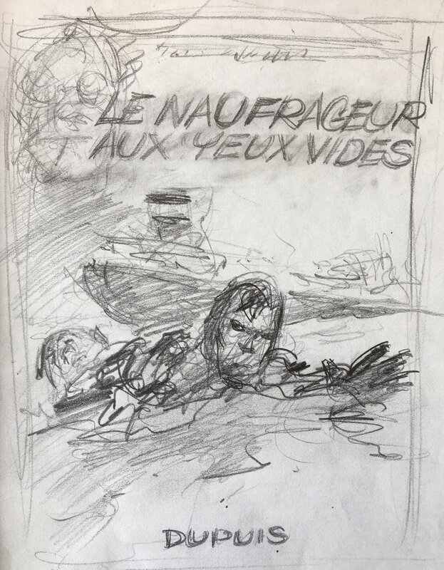 René Follet, André-Paul Duchâteau, Jacques Stoquart, Valhardi . Crayonnés pour projets couvertures . - Original art