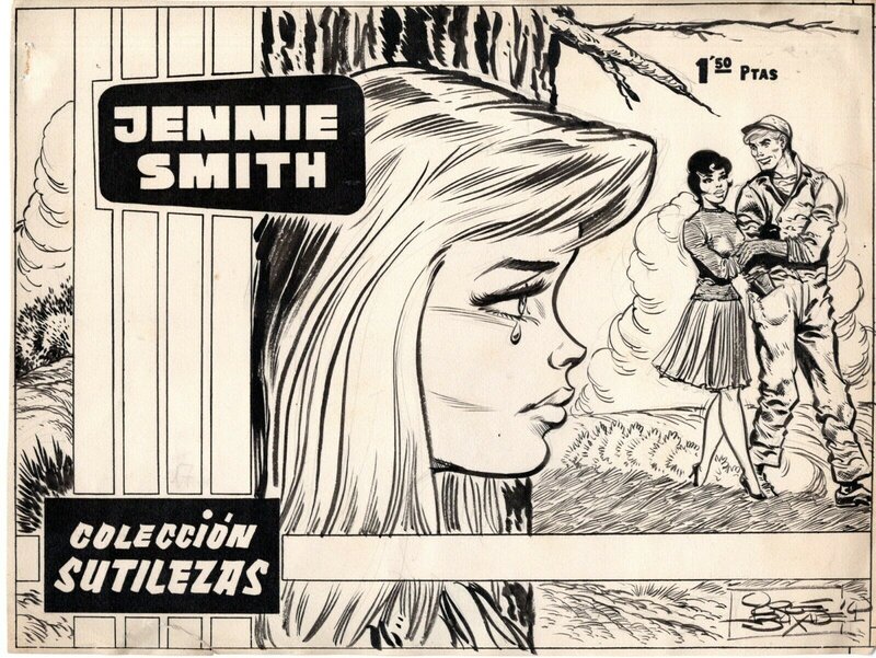 Jordi Buxade, Couverture de Jennie Smith n°17, collection Sutilezas,  S.A.D.E. Publicaciones - Comic Strip Jordi Buxade, Couverture de Jennie Smith n°17, collection Sutilezas,  S.A.D.E. Publicaciones - Comic Strip