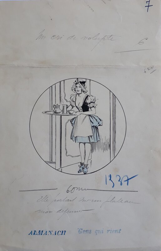 Un cri de volupté by René Giffey - Original Illustration