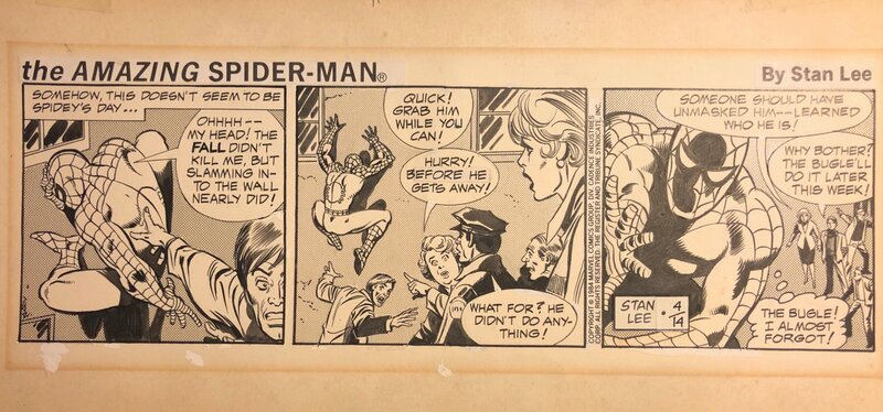 Fred Kida, Daily Strip - Amazing Spider-man - Planche originale