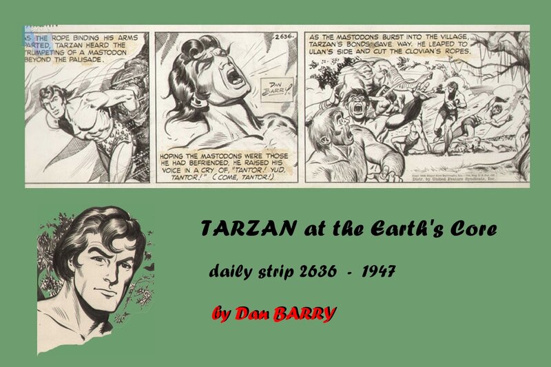 Dan BARRY - TARZAN daily strip 2636 - 1948 - Planche originale