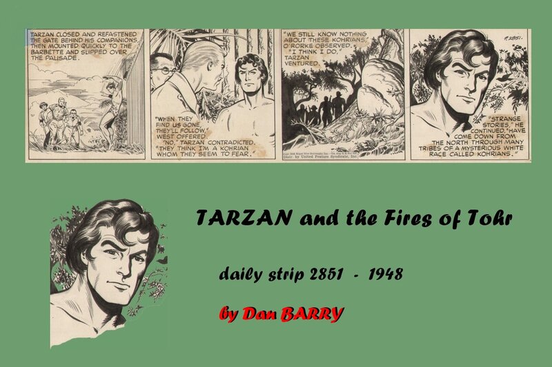 Dan BARRY - TARZAN daily strip 2851 - 1948 - Planche originale