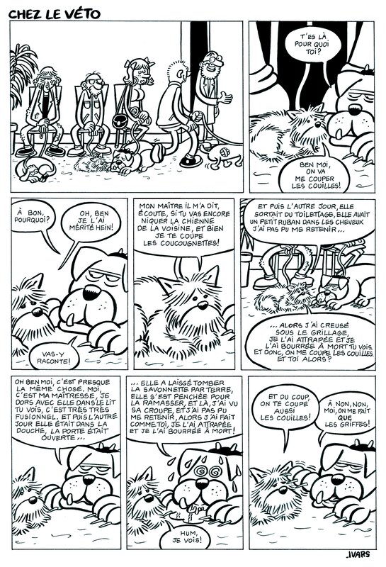 Chez le véto par Éric Ivars - Planche originale Chez le véto par Éric Ivars - Planche originale