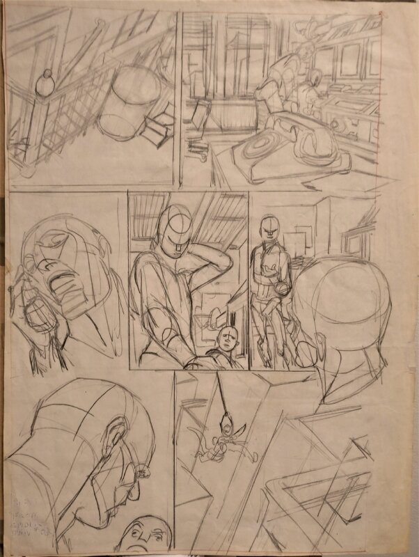 Amazing Spiderman #102 - Gil Kane prelim page! - Planche originale Amazing Spiderman #102 - Gil Kane prelim page! - Planche originale
