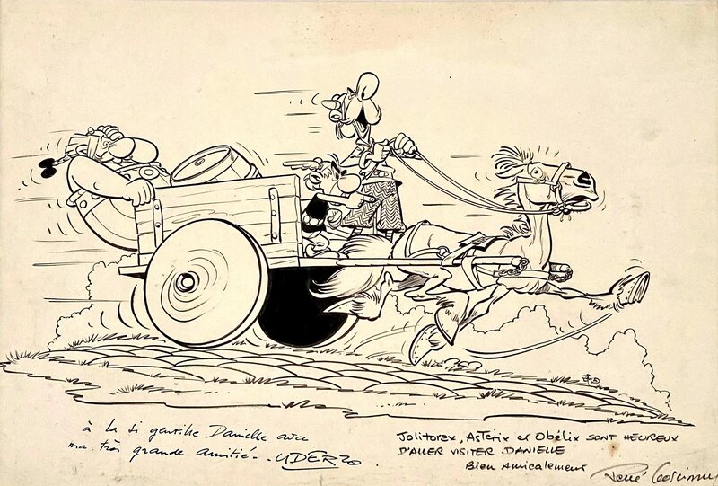 Albert Uderzo, René Goscinny, Asterix obelix jolitorax - Illustration originale