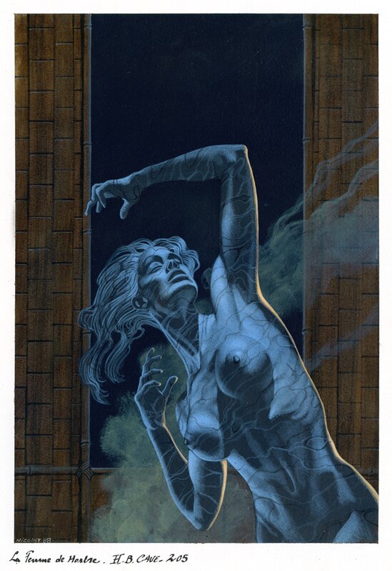 Jean-Michel Nicollet, Hugh B. Cave, La femme de marbre. Hugh B. Cave NeO N°205 - Original Illustration