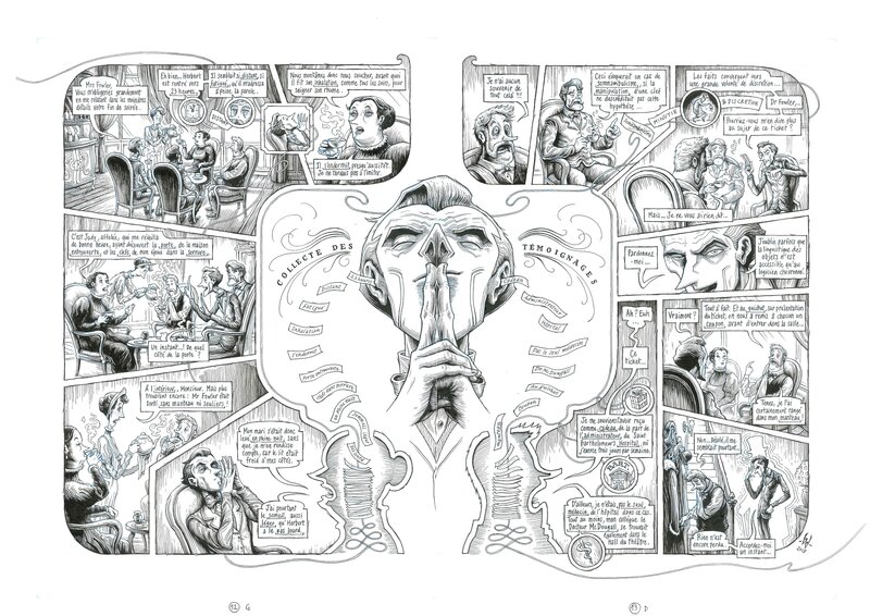 Benoît Dahan, Cyril Lieron, Dans la tête de Sherlock Holmes Pl 12-13 - Comic Strip