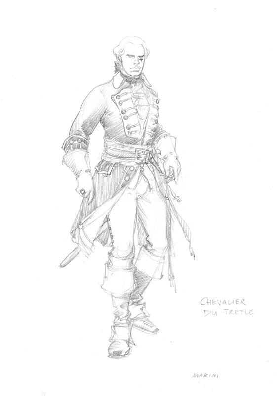 Enrico Marini, Le Chevalier du Trèfle - Original Illustration