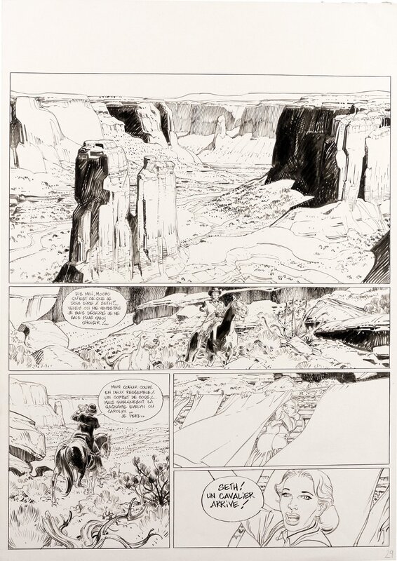 Bouncer 7 page by Francois Boucq - Original Illustration Bouncer 7 page by Francois Boucq - Original Illustration