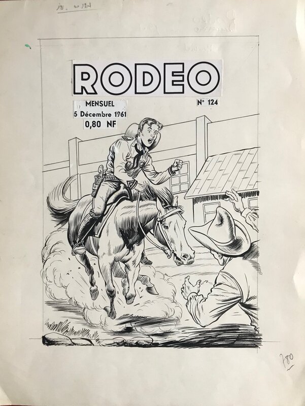Rodeo n° 124 couv par Roger Médina - Couverture originale