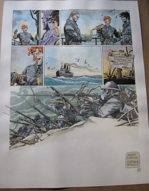 Enrique Breccia, Xavier Dorison, Les Sentinelles  Planche 62 tome 3 AVRIL 1915 YPRES - Planche originale