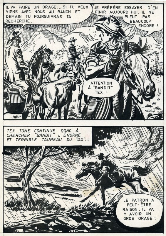 Tex Tone par Manuel Lopez Blanco - Planche originale Tex Tone par Manuel Lopez Blanco - Planche originale