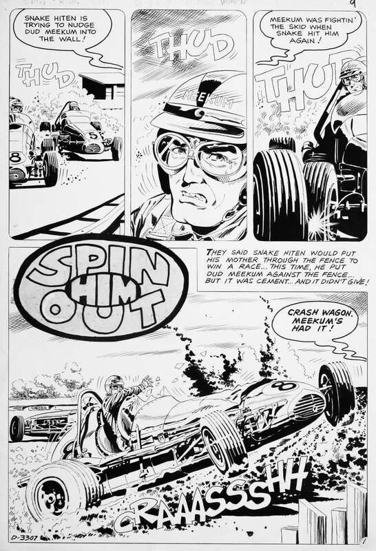 Jack Keller, Grand Prix • Spin Him Out • p01 - Comic Strip