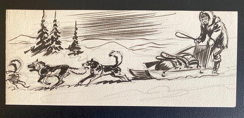 Le traîneau by Maxime Roubinet - Original art Le traîneau by Maxime Roubinet - Original art