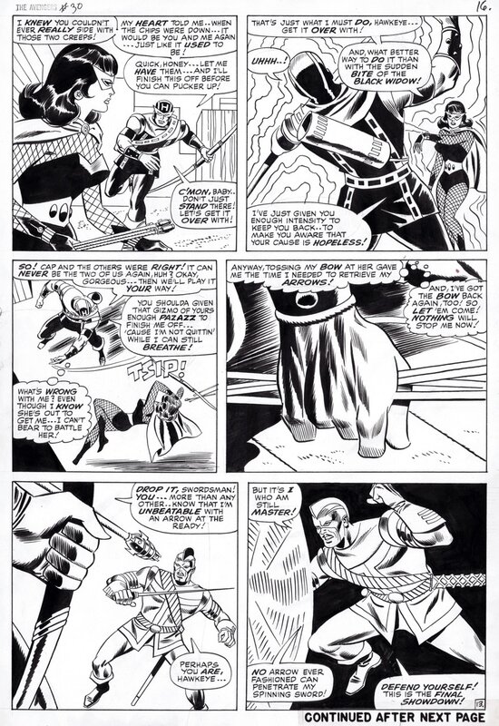 Don Heck, Frank Giacoia, 1966-07 Heck/Giacoia: Avengers #30 p13 - Planche originale