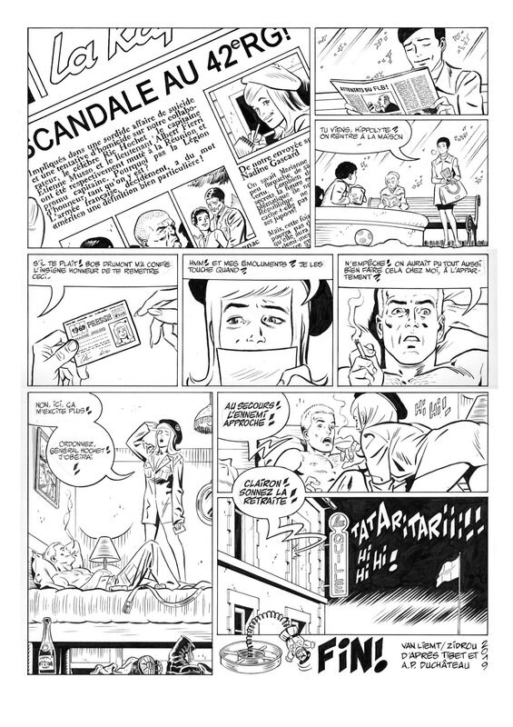 Simon Van Liemt, Zidrou, Ric Hochet T4 -  Tombé pour la France -  Dernière page - Comic Strip