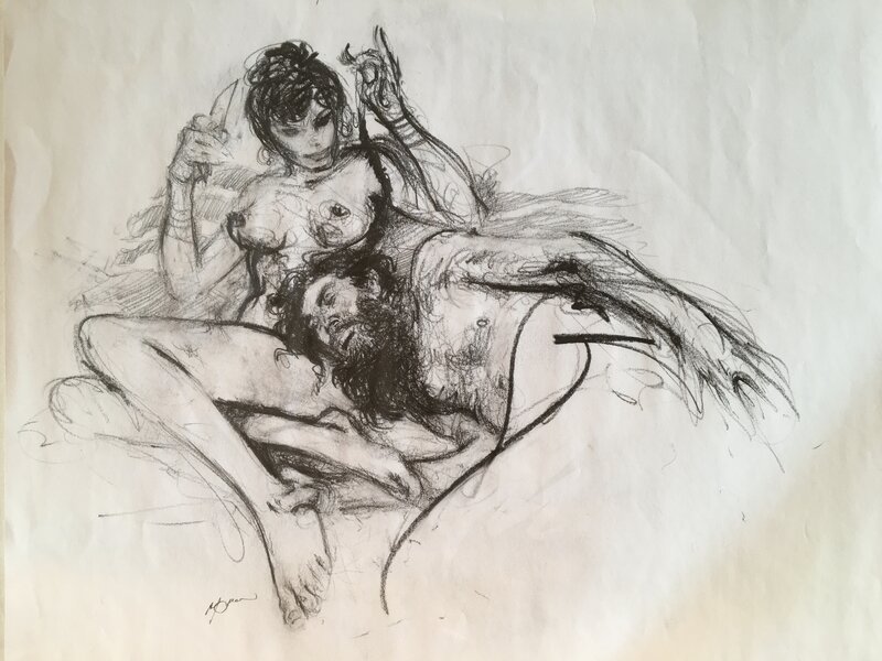 For sale - Samson et Dalila by René Follet - Original art
