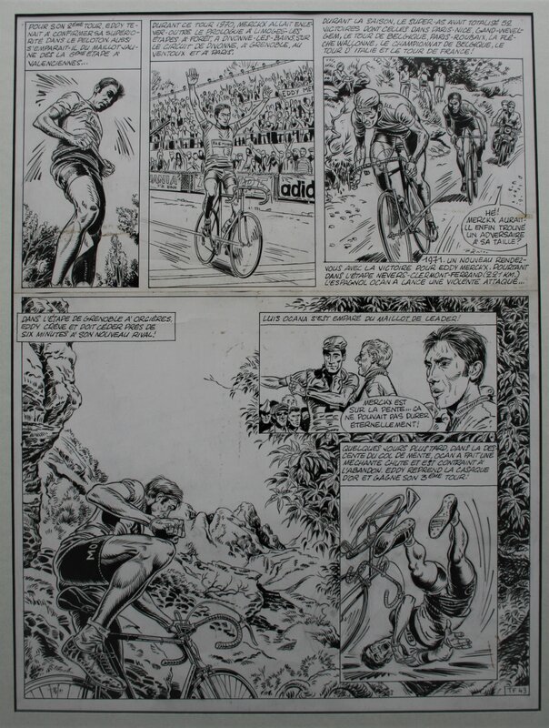 Duel Merckx-Ocana par Marc Hardy - Planche originale