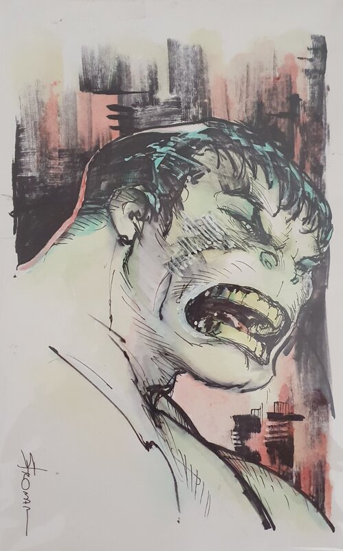 Hulk par Larry Stroman - Illustration originale