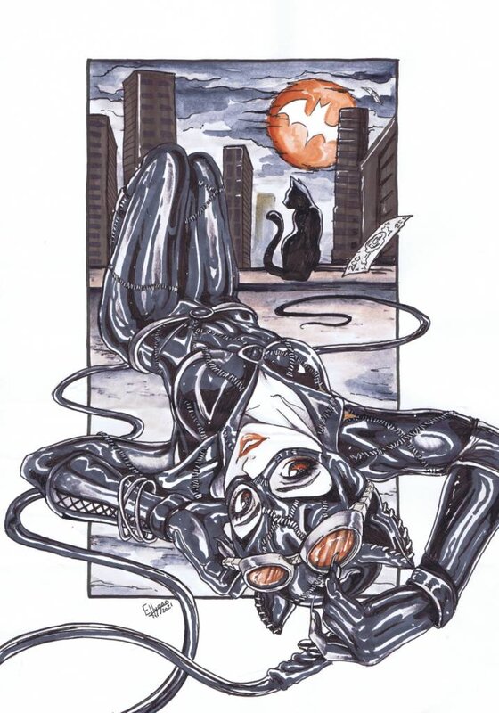 Catwoman par Hygan by Hygan Eskhar - Original Illustration