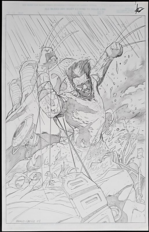 Manuel Garcia, Wolverine vs Sentinel - Original Illustration