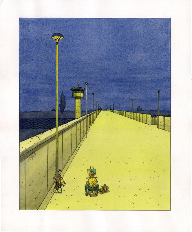 Juillard - Le Mur de Berlin - Manifeste pour la Liberté - 1989 - Original Illustration