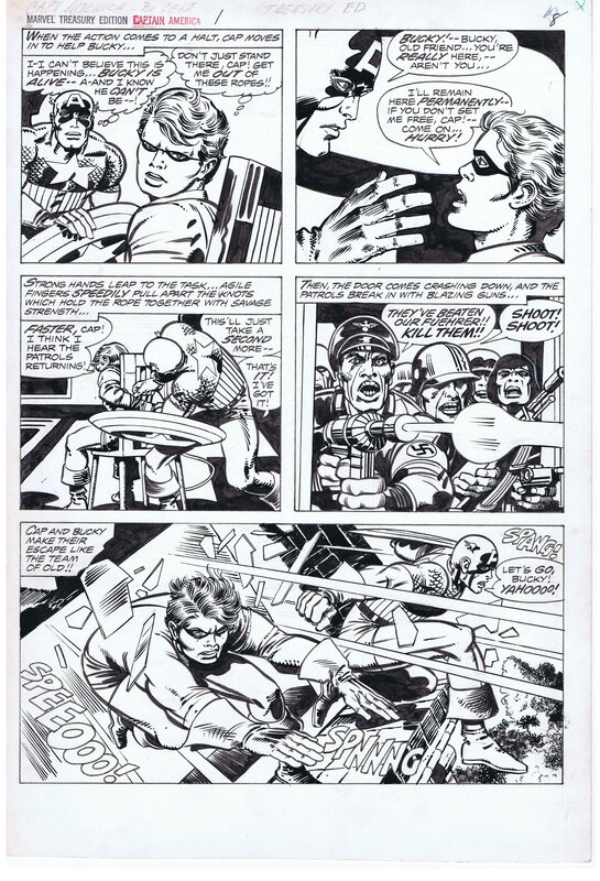 Jack Kirby, Barry Windsor-Smith, Kirby / Smith - Captain America Bicentennial Treasury - Comic Strip