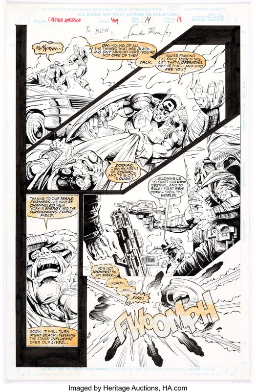 Sandu Florea, Captain America #449 Story Page 14 Original Art (Marvel, 1996) - Comic Strip