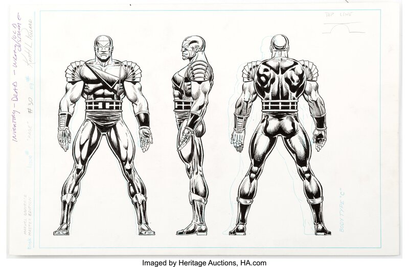 Keith Pollard, Joe Rubinstein, Official Handbook of the Marvel Universe Master Edition #30 Rage - Original Illustration