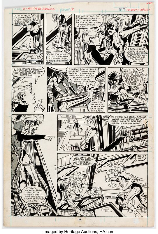 Tom Grindberg, Joe Rubinstein, X-Factor Annual #2 Story Page 28 Original Art (Marvel, 1987) - Comic Strip