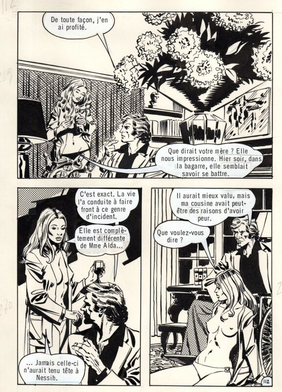 Toni Deu, Le Commander dans un fauteuil planche 112 -  Flash espionnage n° 6, Aredit,  mars 1981 - Comic Strip