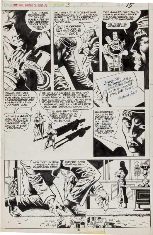 Paul Gulacy, Vince Colletta, Giant-Size Master of Kung-Fu 3 Page 15 - Planche originale