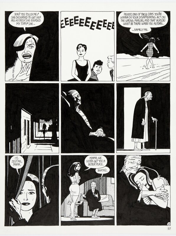 Jaime Hernandez - Love and Rockets #44, pg. 10 - Maggie and Penny Century - Original art