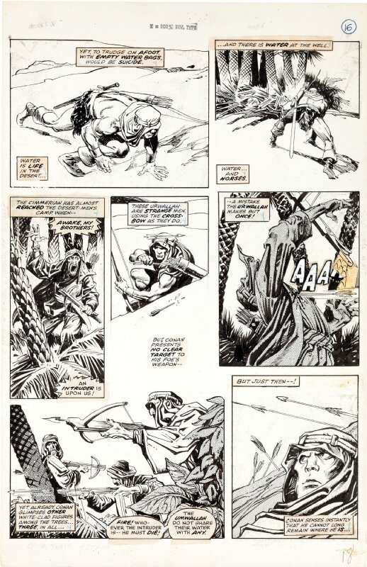 John Buscema, Alfredo Alcalá, Savage Sword of Conan 28 Page 18 - Planche originale