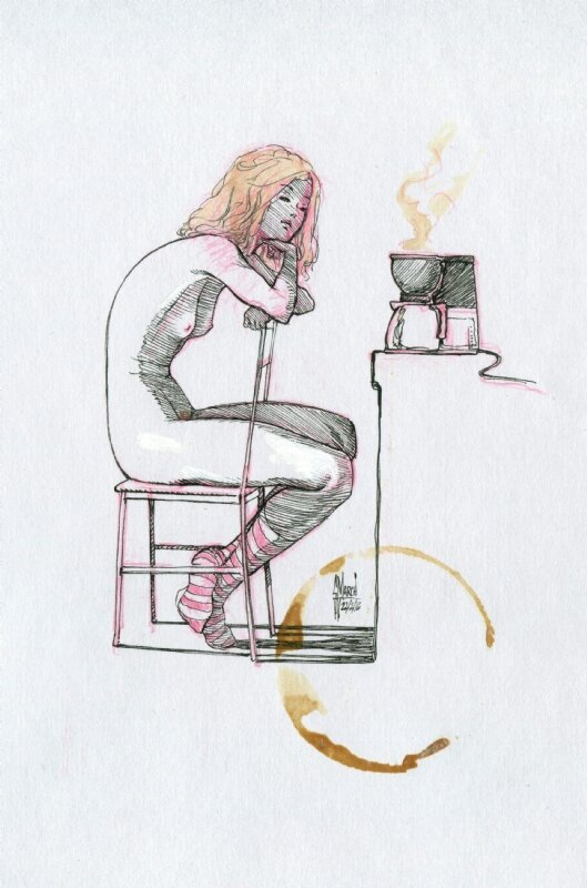 Guillem March - Daily Muse: Coffee - Original Illustration