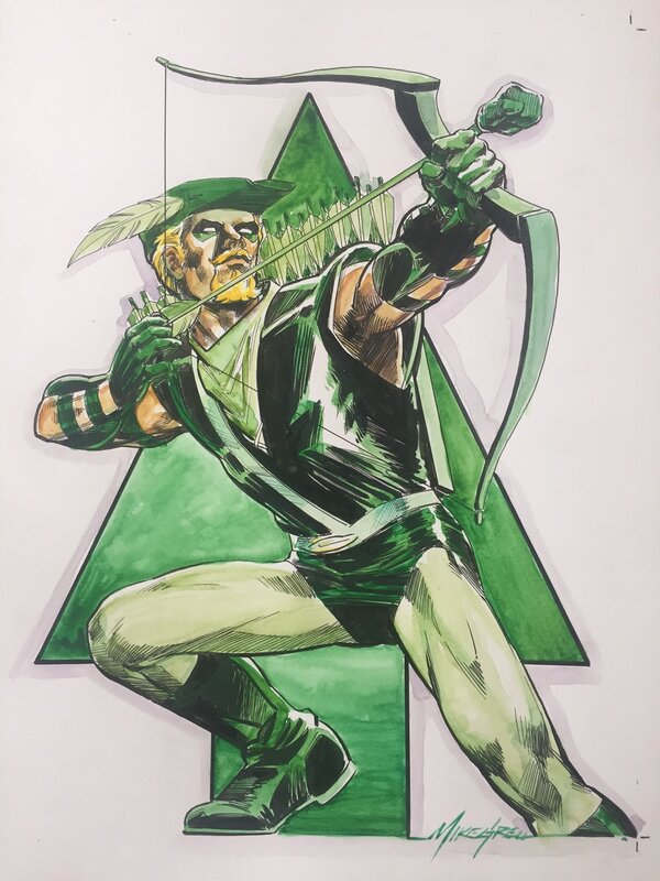 Green Arrow par Mike Grell - Illustration originale