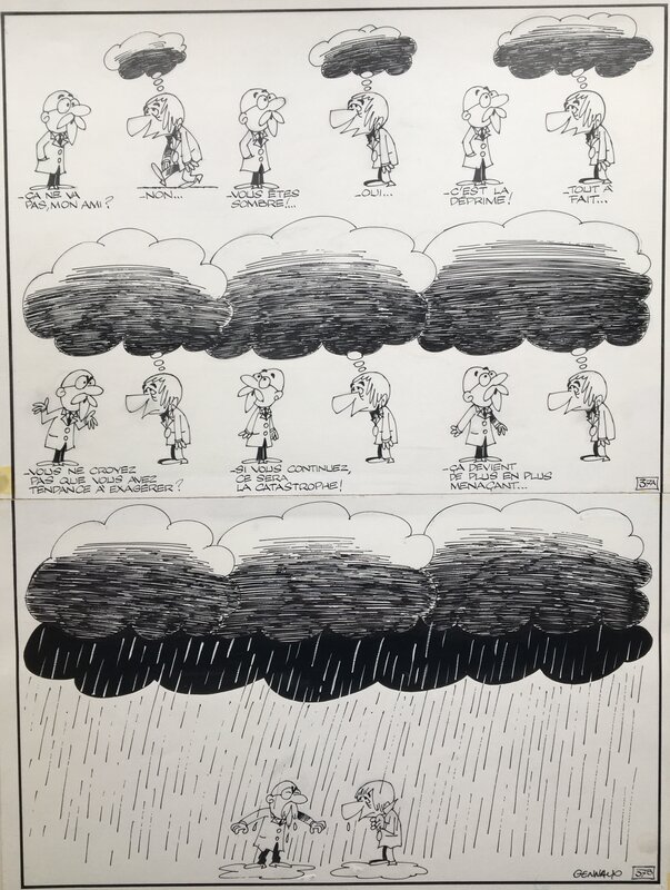 Serge Gennaux, L’ homme aux phylactères . Ballons dépressifs - Comic Strip
