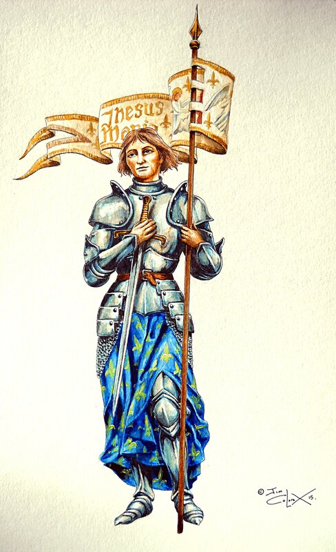 En vente - Jeanne d arc par Jim Colorex - Illustration originale