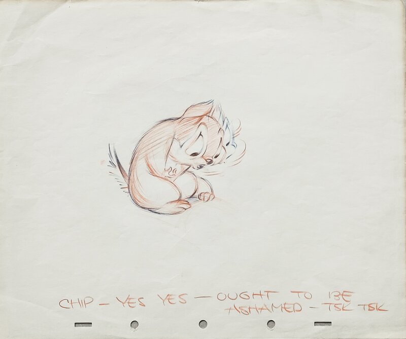Chipmonk Trouble by Disney Studio's - Original art