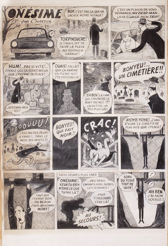 Albert Chartier, Onezime - Le cimetiere de Novembre - Comic Strip