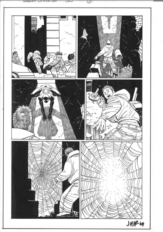 John Romita Jr., Amazing spider-man - Spidey and spider web - Comic Strip