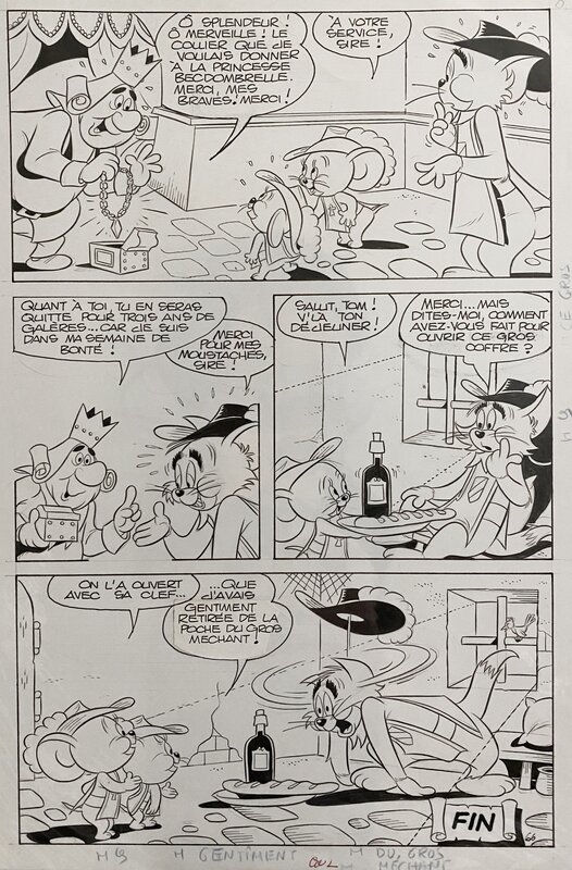 Guido Scala, Tom & Jerry - “Le Gros Coffre et le Petit Coffret“ - Planche originale