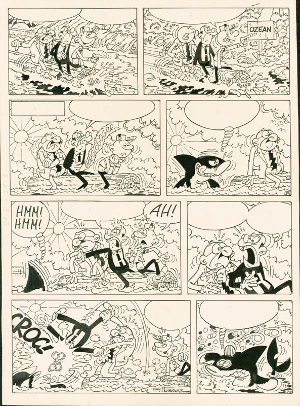 Francisco Ibáñez, Lourdes Martin, Mortadelo y Fliemón (Clever & Smart) / El Botones Sacarino (Tom Tiger + Co.) - Comic Strip