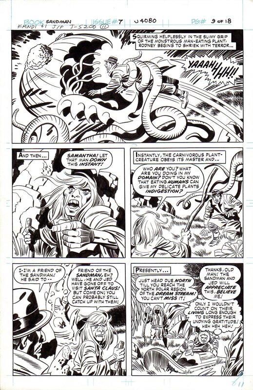 Jack Kirby, Mike Royer, The best of DC #22 (Sandman n.#7 p.9) - Planche originale Jack Kirby, Mike Royer, The best of DC #22 (Sandman n.#7 p.9) - Planche originale