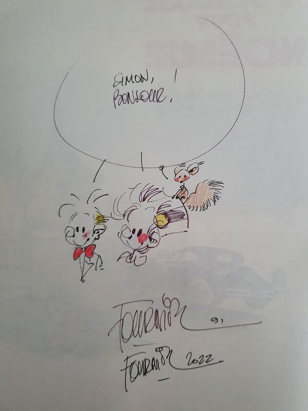 Dédicace Spirou - Jean-Claude Fournier - Sketch