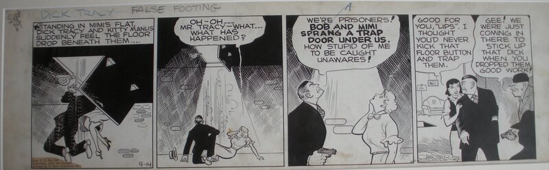 Chester Gould, Dick Tracy strip, 1936 - Planche originale