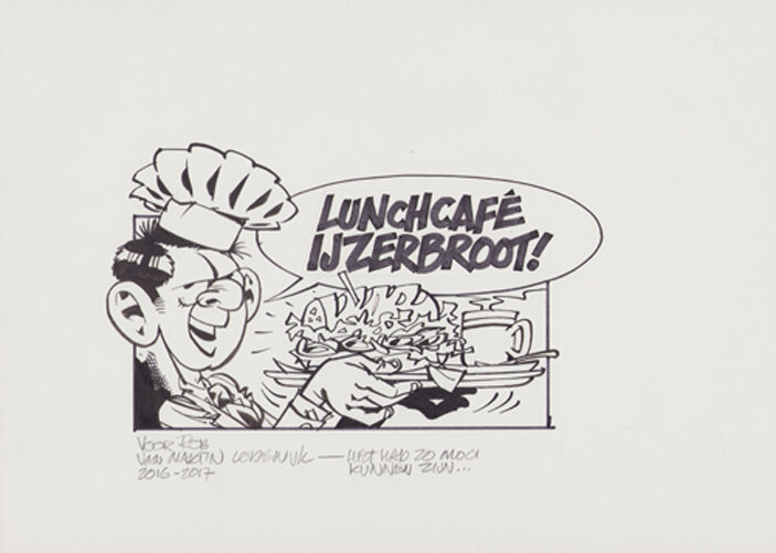 Lodewijk, Martin | Agent 327 | 2016 | Logo Lunchcafé IJzerbtoot - Original Illustration